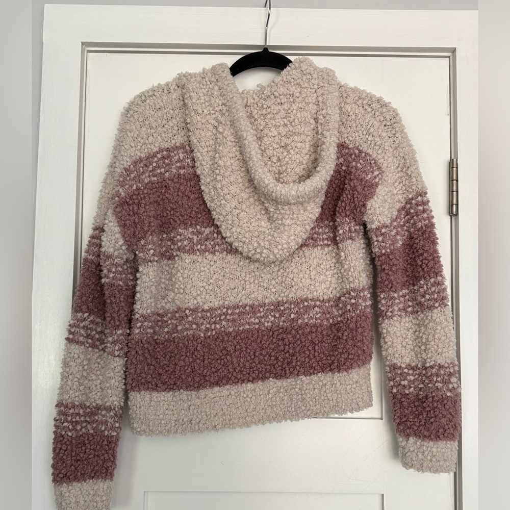 Hippie Rose Hooded V-Neck Sweater~Small - Picture 2 of 6